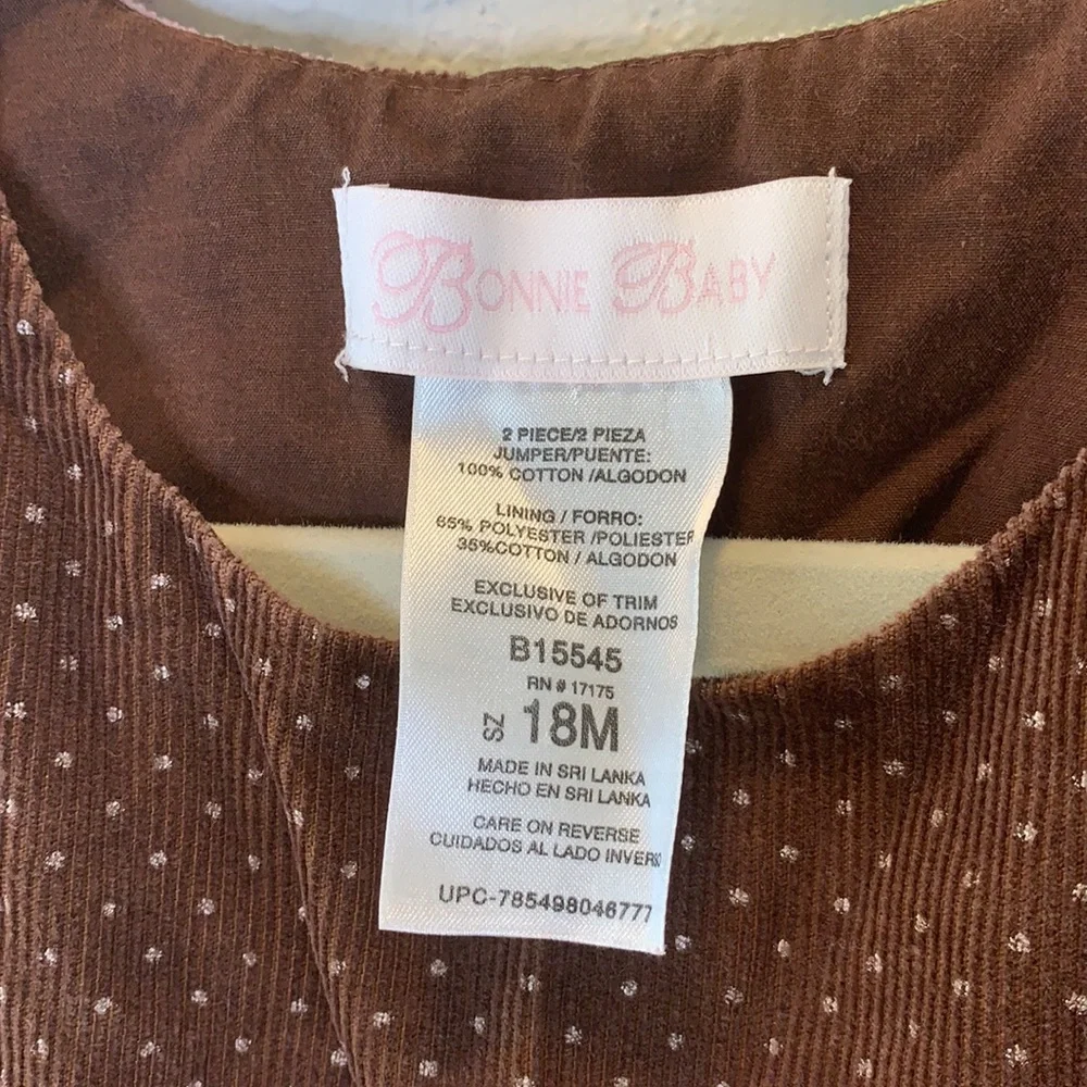Bonnie Baby corduroy floral dress - Picture 3 of 5
